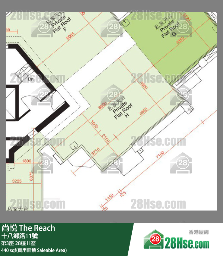 尚悅 第3座 28樓 H室 平面圖
