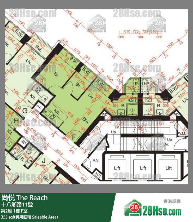 尚悅 第2座 1樓 F室 平面圖