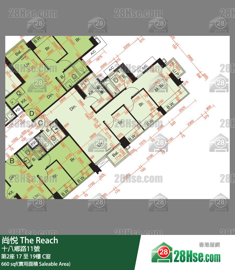 尚悅 第2座19樓 C室 平面圖