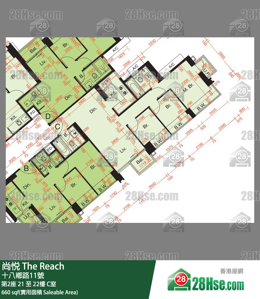 尚悅 第2座21樓 C室 平面圖