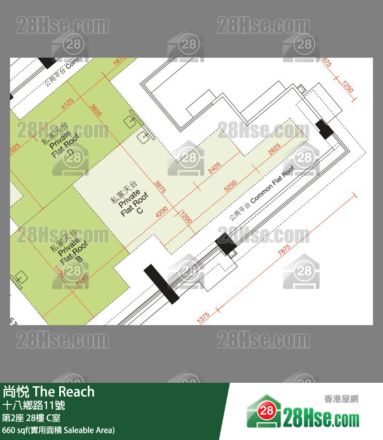 尚悦 第2座28楼 C室 平面图