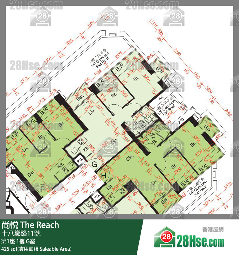 尚悅 第1座1樓 G室 平面圖