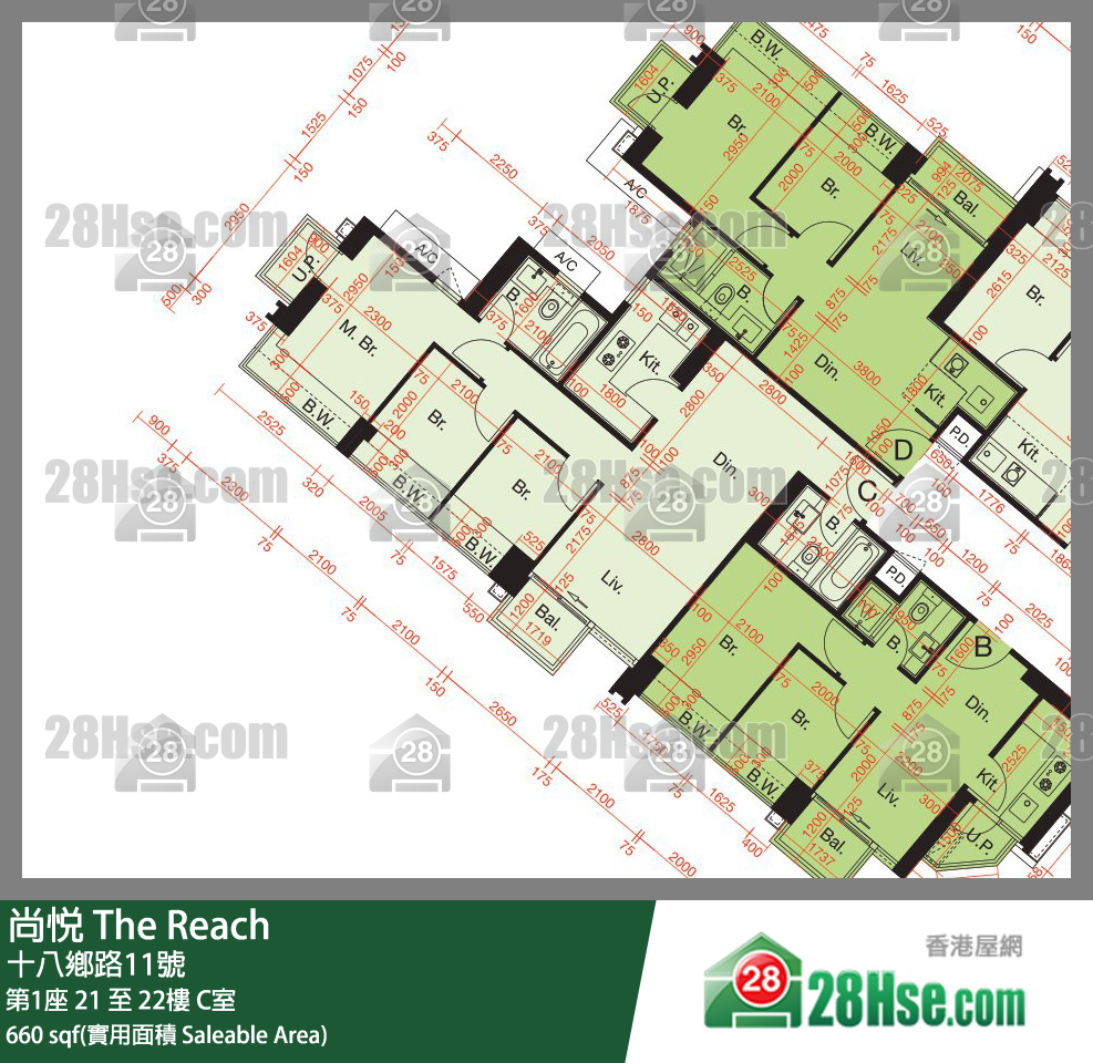 尚悅 第1座 21樓 C室 平面圖