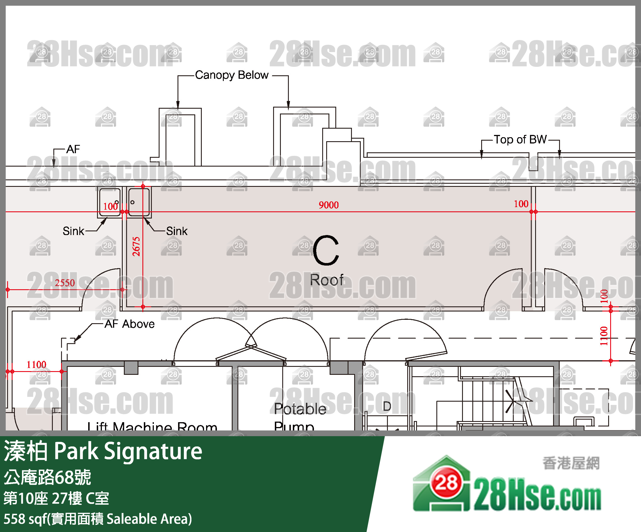 溱柏 第10座 27樓 C室 平面圖