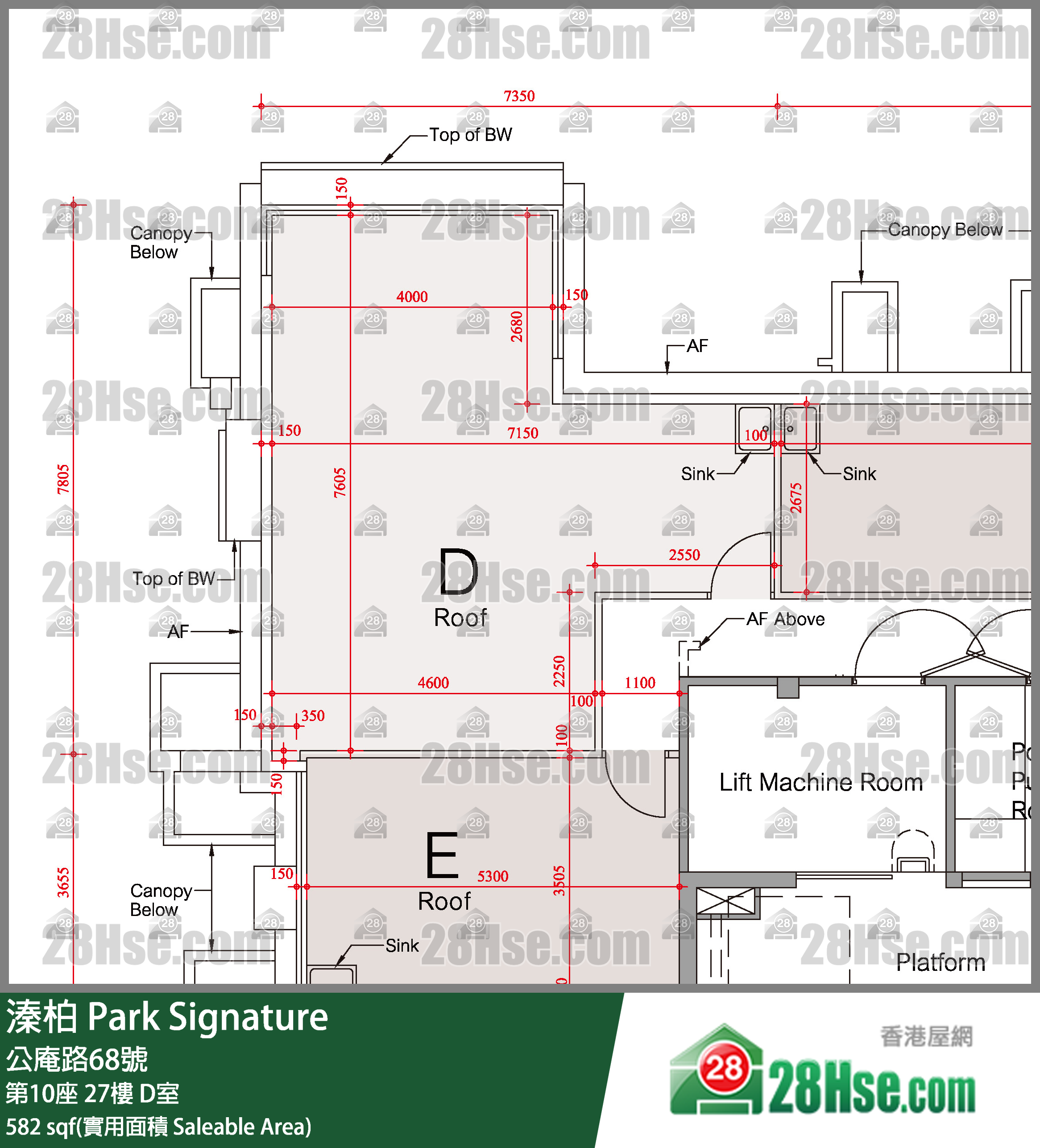 Park Signature, Flat D, 27/F, Tower 10 FloorPlan