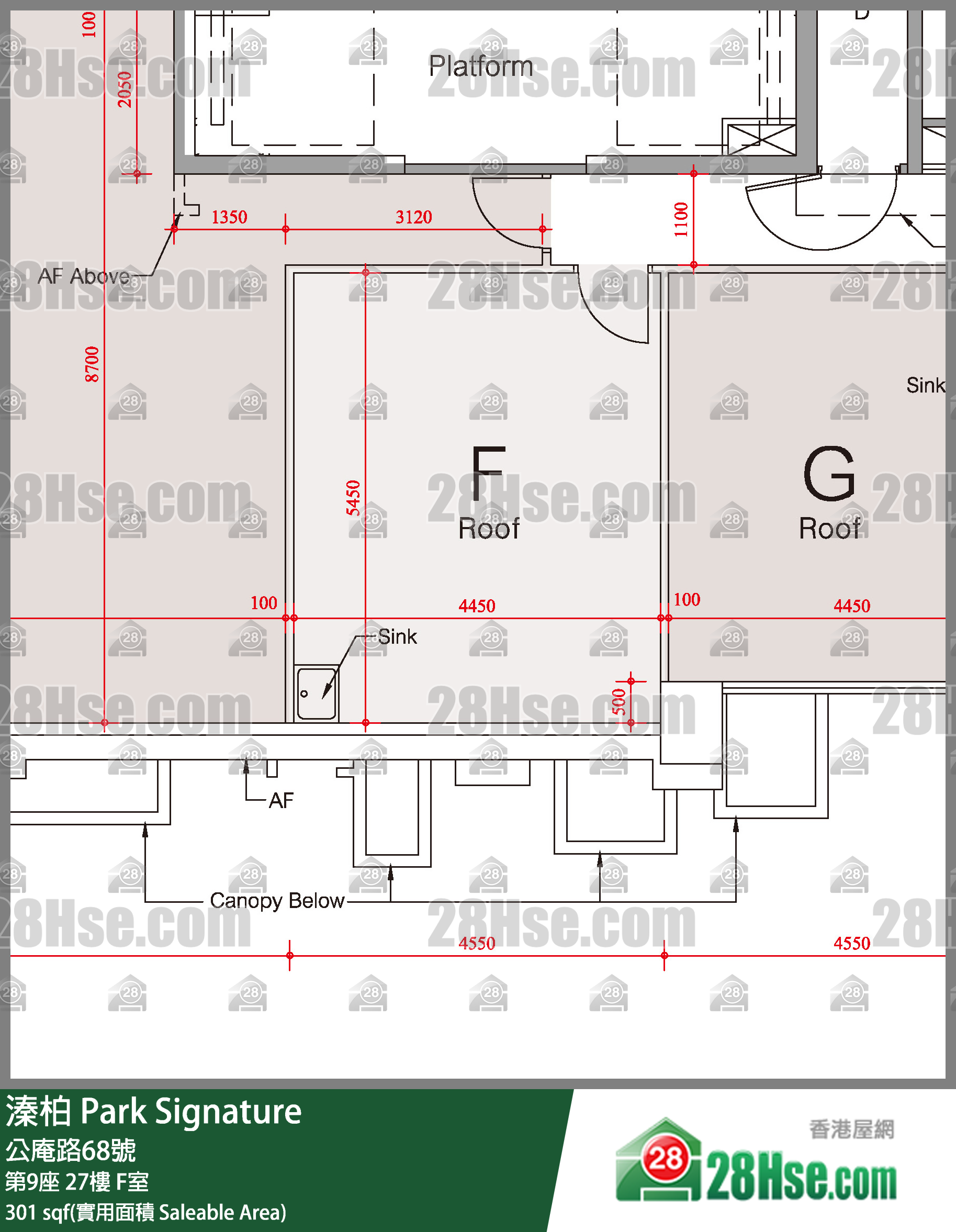 溱柏 第9座27樓 F室 平面圖
