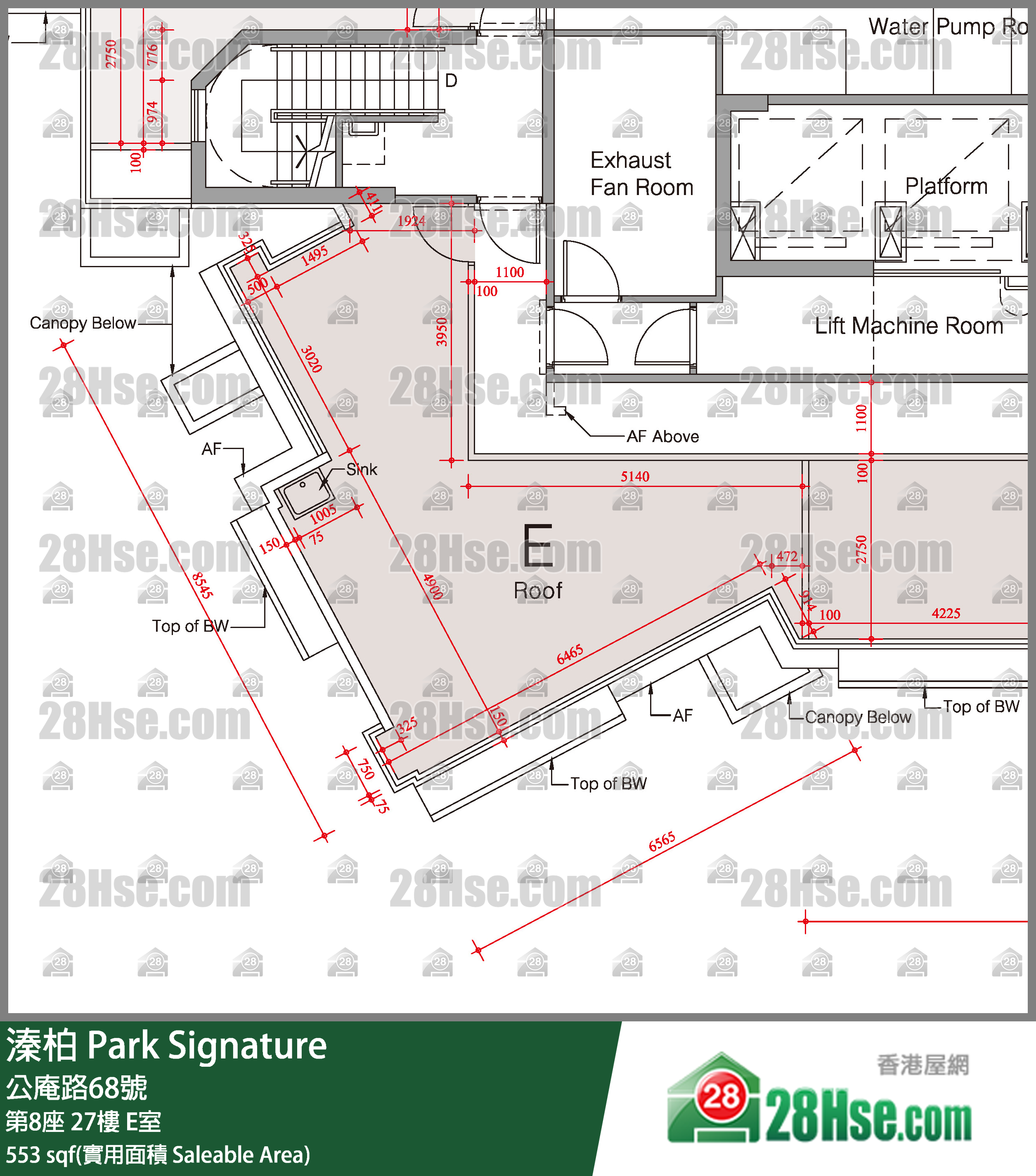 溱柏 第8座27樓 E室 平面圖