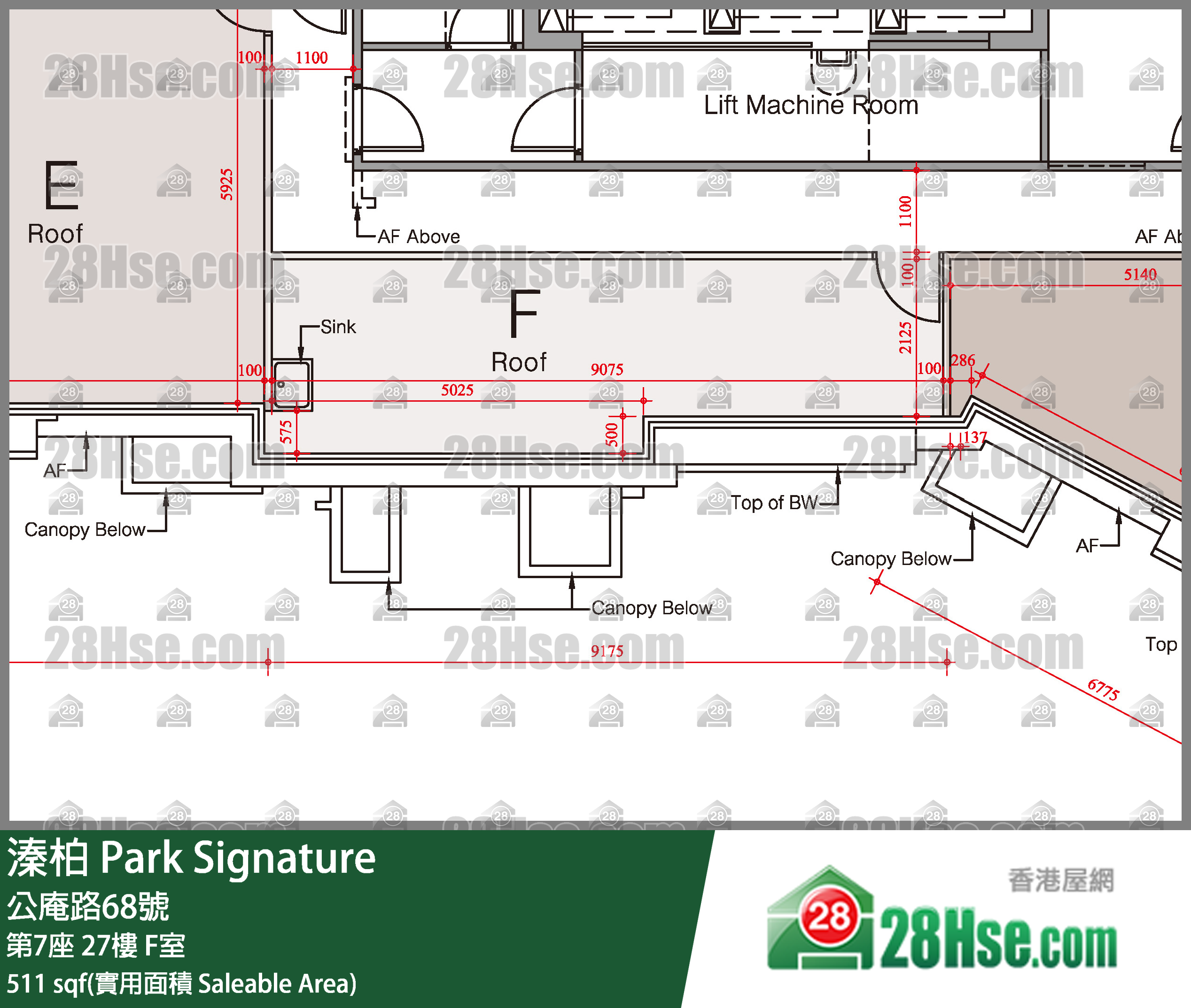 溱柏 第7座 27樓 F室 平面圖
