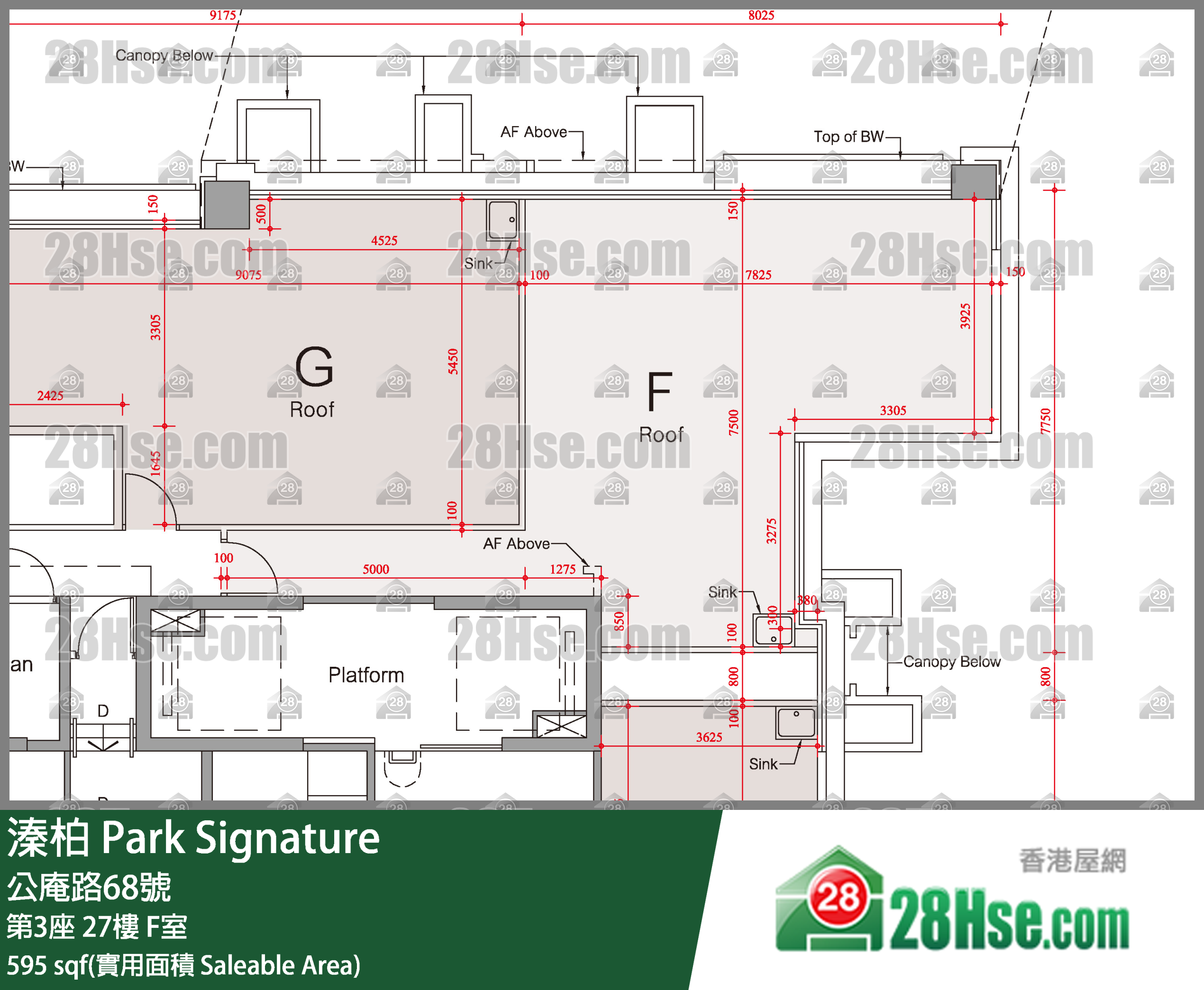 溱柏 第3座 27樓 F室 平面圖