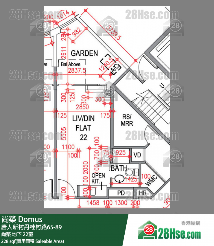 尚築 大廈尚築地下 22室 平面圖