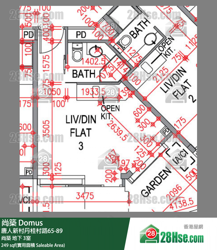 尚築 大廈尚築地下 3室 平面圖