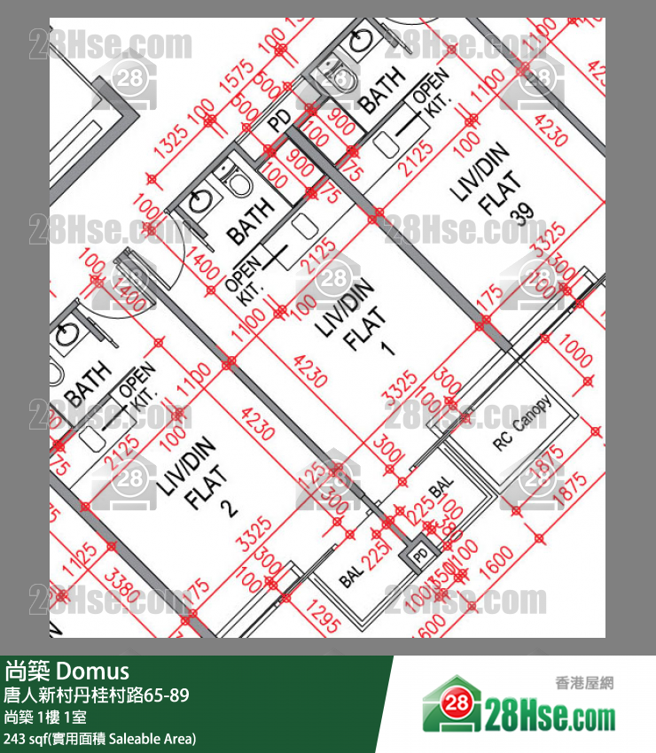 尚築 大廈 尚築 1樓 1室 平面圖