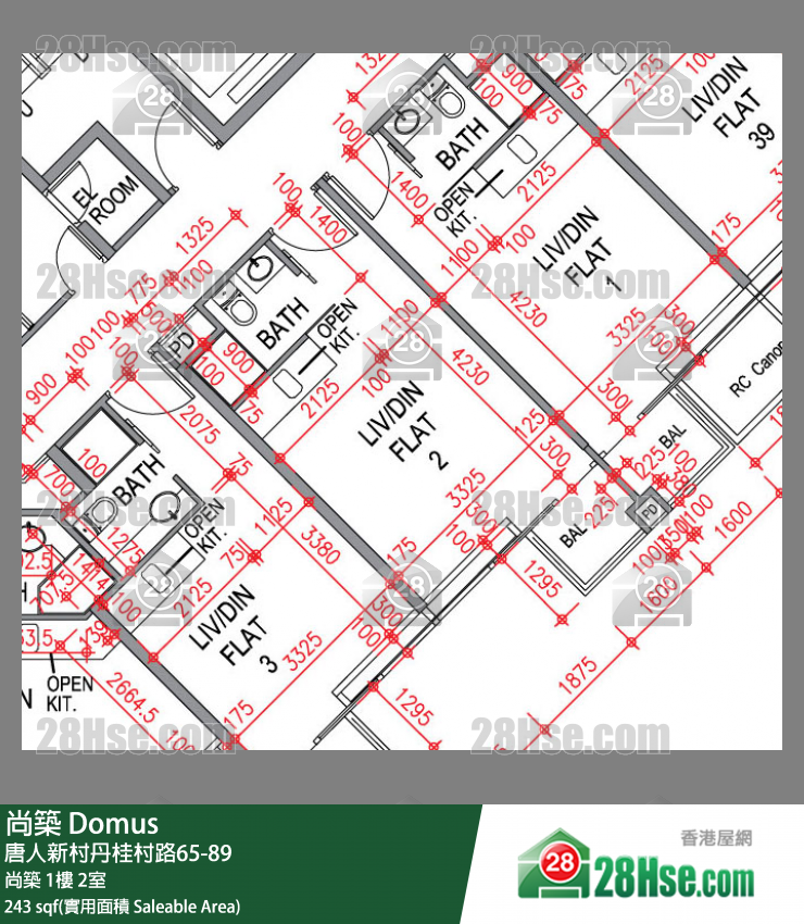 尚築 大廈 尚築 1樓 2室 平面圖