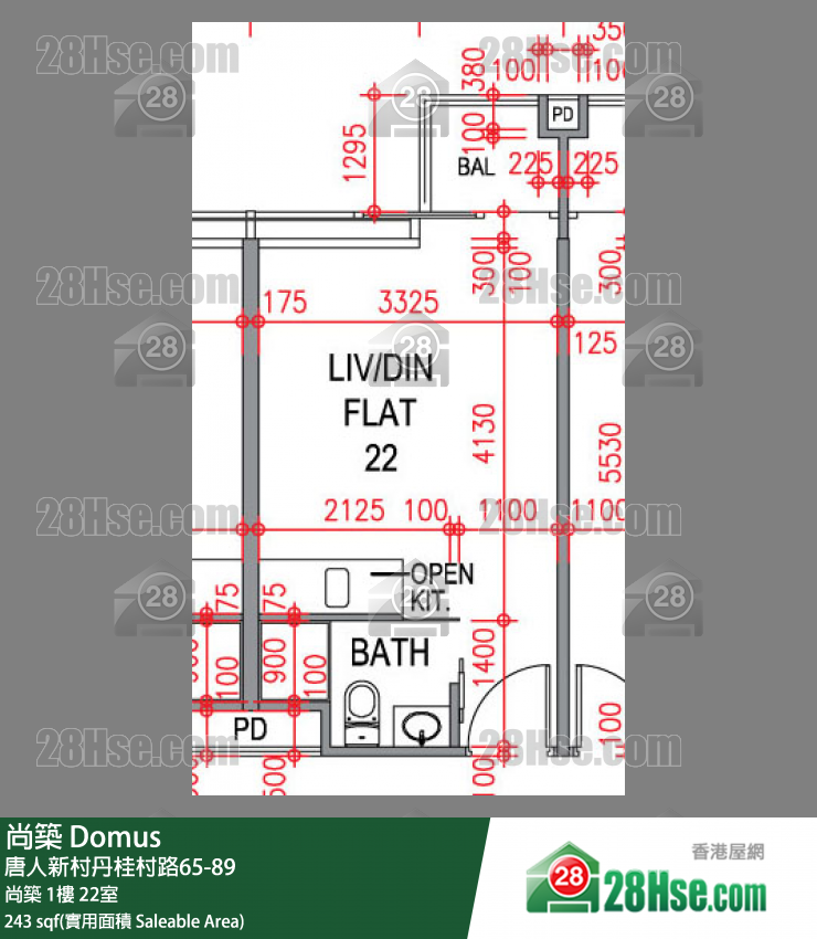 尚築 大廈 尚築 1樓 22室 平面圖