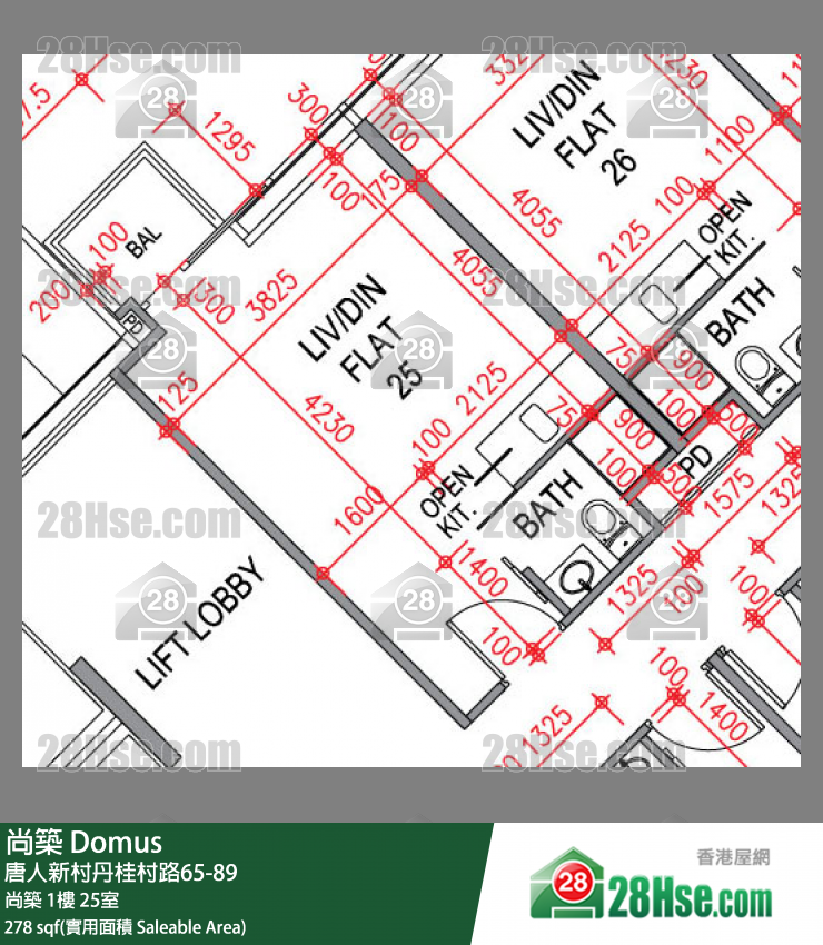 尚築 大廈尚築1樓 25室 平面圖
