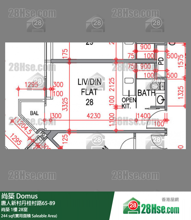 尚築 大廈尚築1樓 28室 平面圖