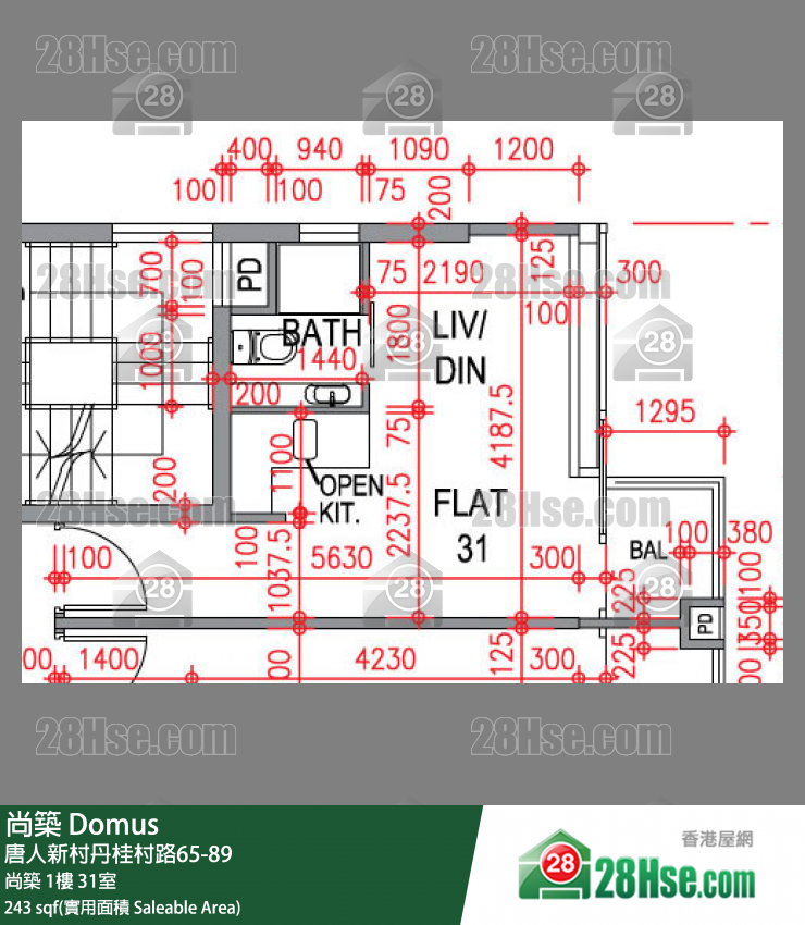 尚築 大廈 尚築 1樓 31室 平面圖