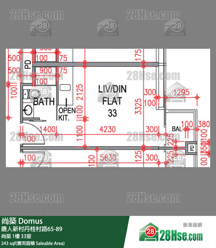 尚築 大廈 尚築 1樓 33室 平面圖