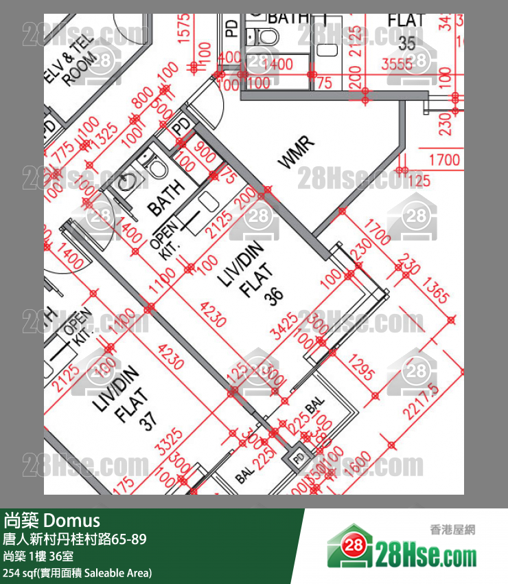 尚築 大廈 尚築 1樓 36室 平面圖