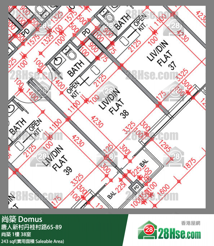 尚築 大廈 尚築 1樓 38室 平面圖