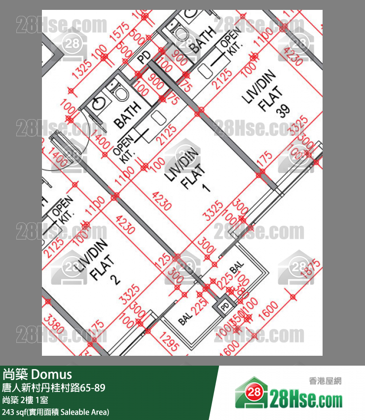 尚築 大廈 尚築 2樓 1室 平面圖