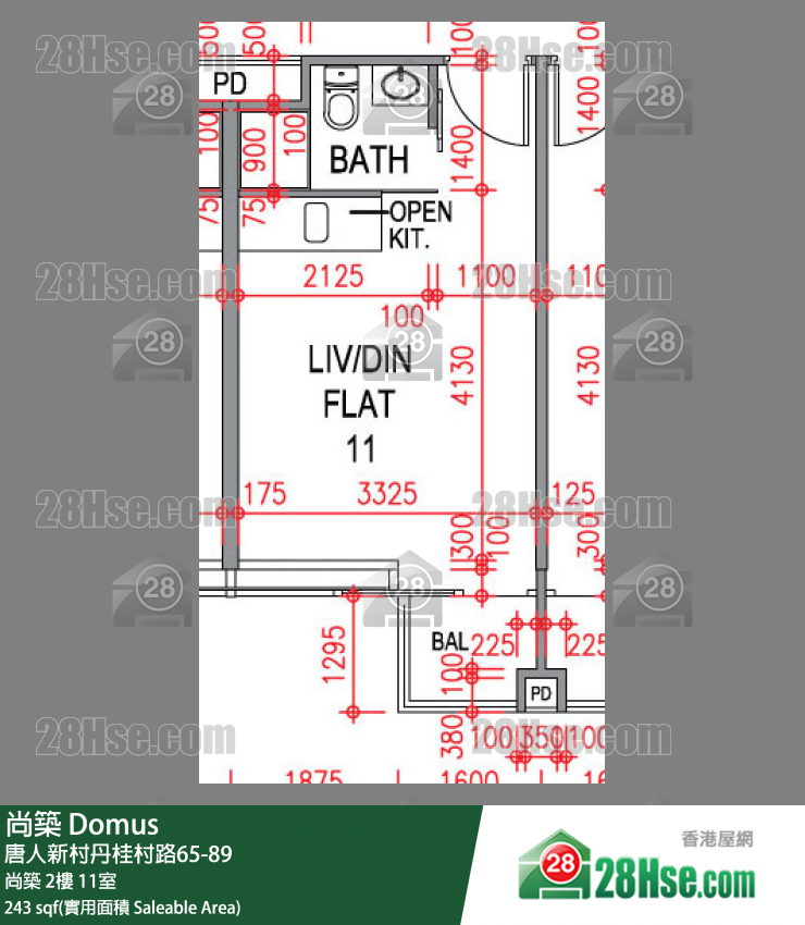 尚筑 单位平面图(由 28Hse 提供)