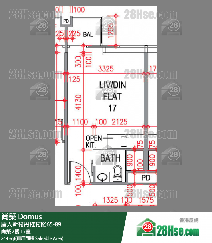 尚築 大廈尚築2樓 17室 平面圖