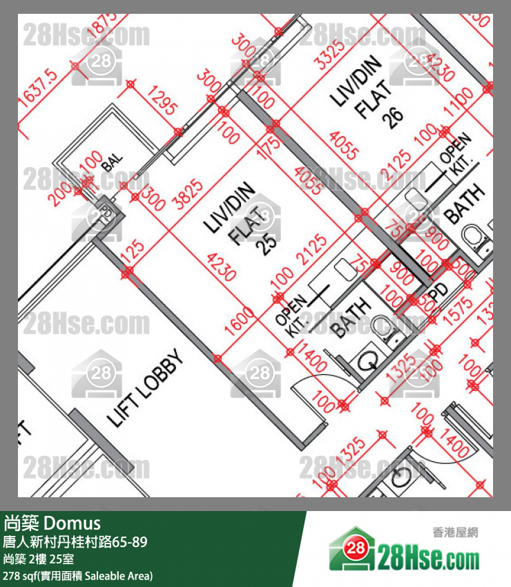 尚築 大廈尚築2樓 25室 平面圖