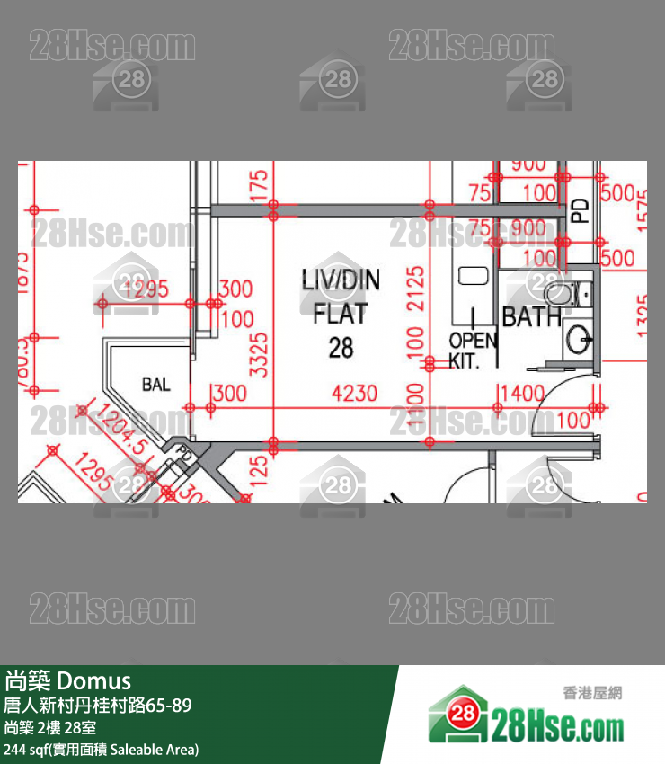 尚築 大廈尚築2樓 28室 平面圖