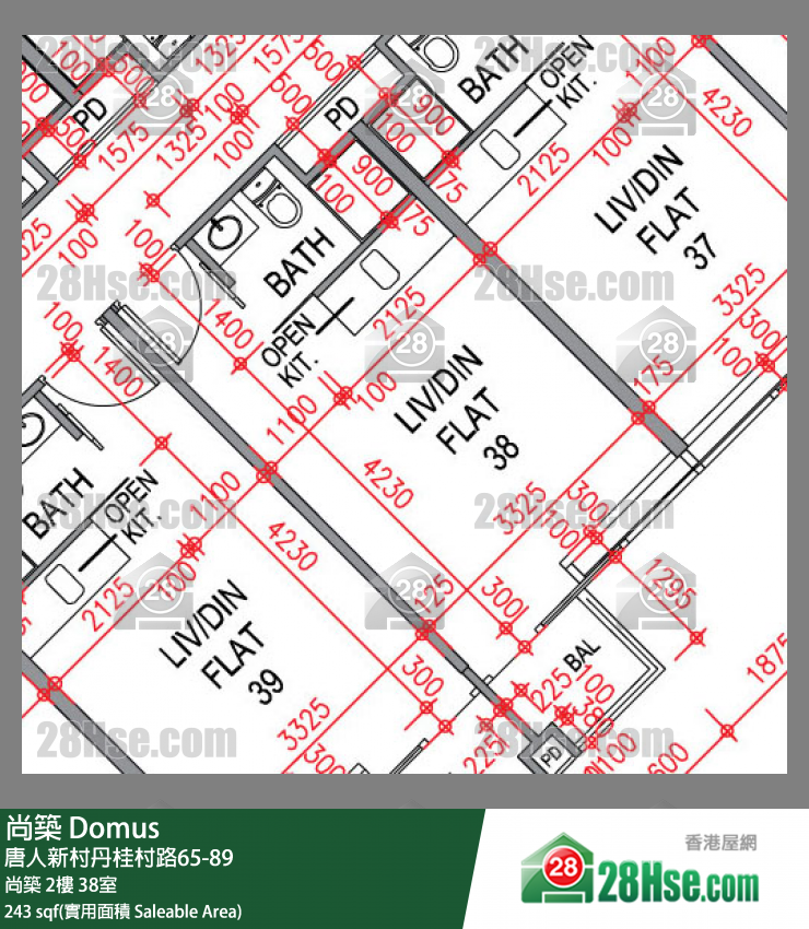 尚築 大廈尚築2樓 38室 平面圖