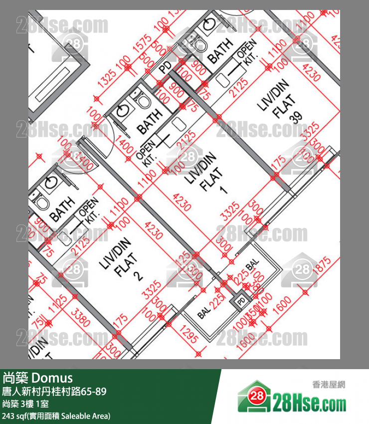 尚築 大廈 尚築 3樓 1室 平面圖