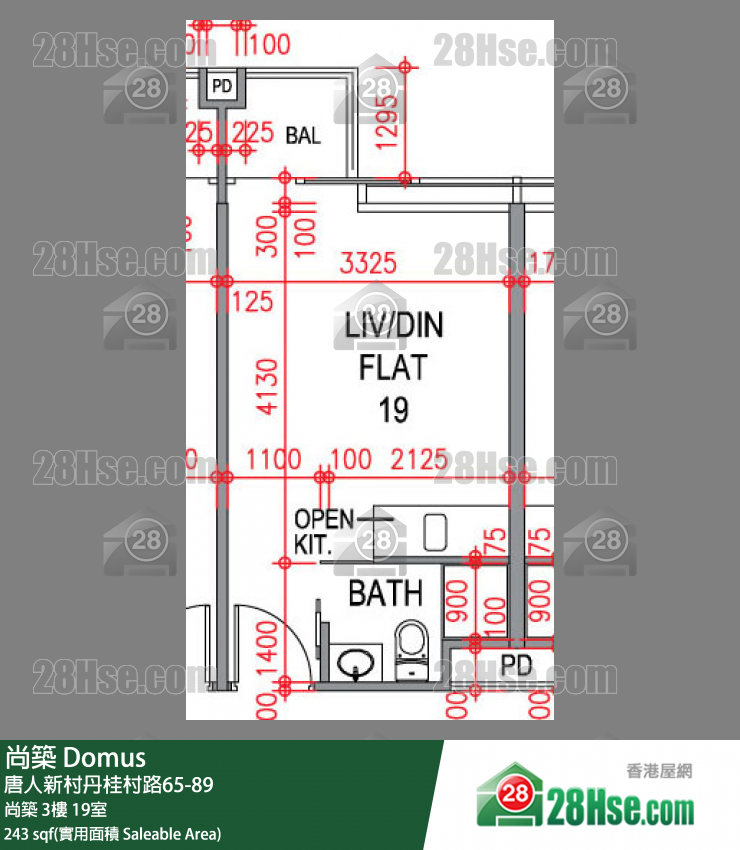 尚築 大廈 尚築 3樓 19室 平面圖