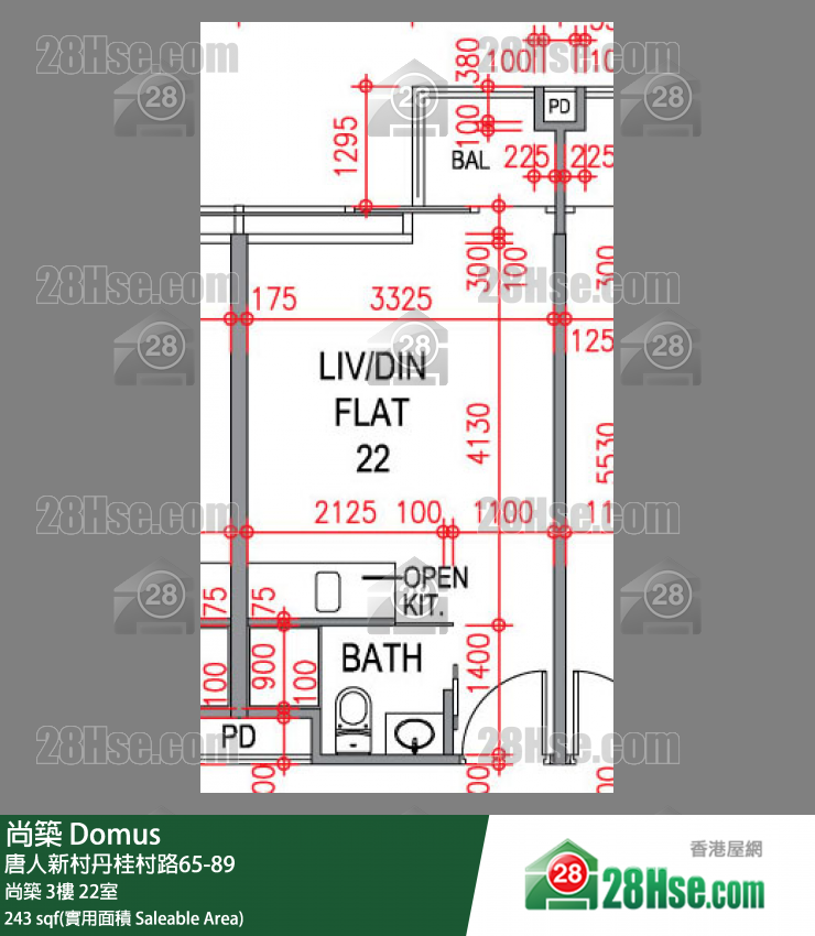 尚築 大廈 尚築 3樓 22室 平面圖