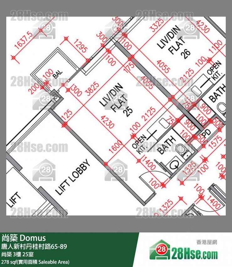 尚築 大廈尚築3樓 25室 平面圖