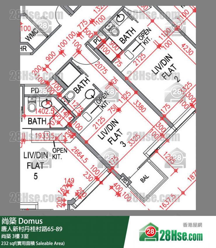 尚築 大廈 尚築 3樓 3室 平面圖