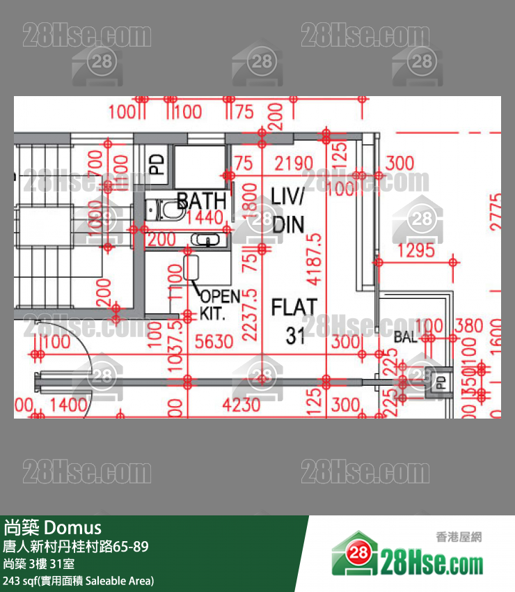 尚築 大廈尚築3樓 31室 平面圖