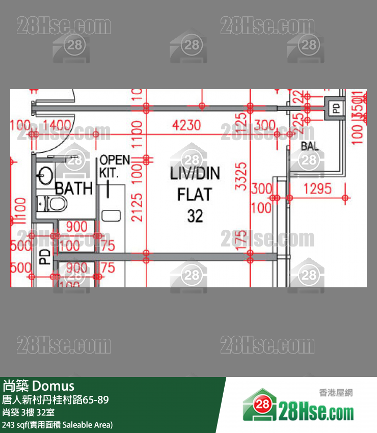 尚築 大廈尚築3樓 32室 平面圖