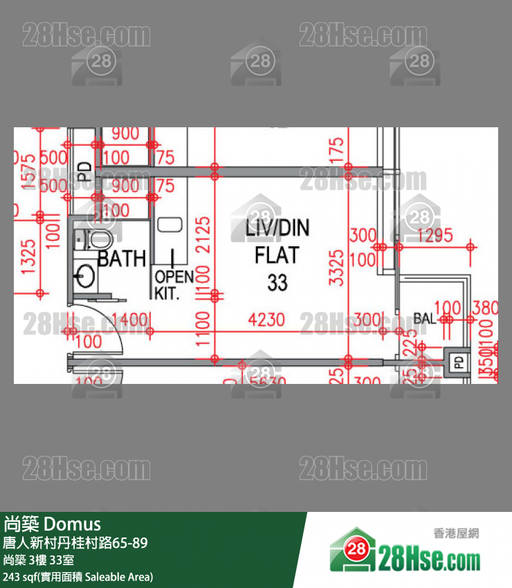 尚築 大廈尚築3樓 33室 平面圖