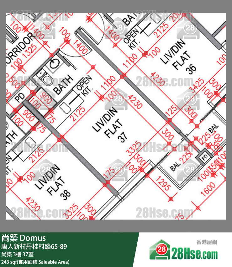 尚築 大廈尚築3樓 37室 平面圖