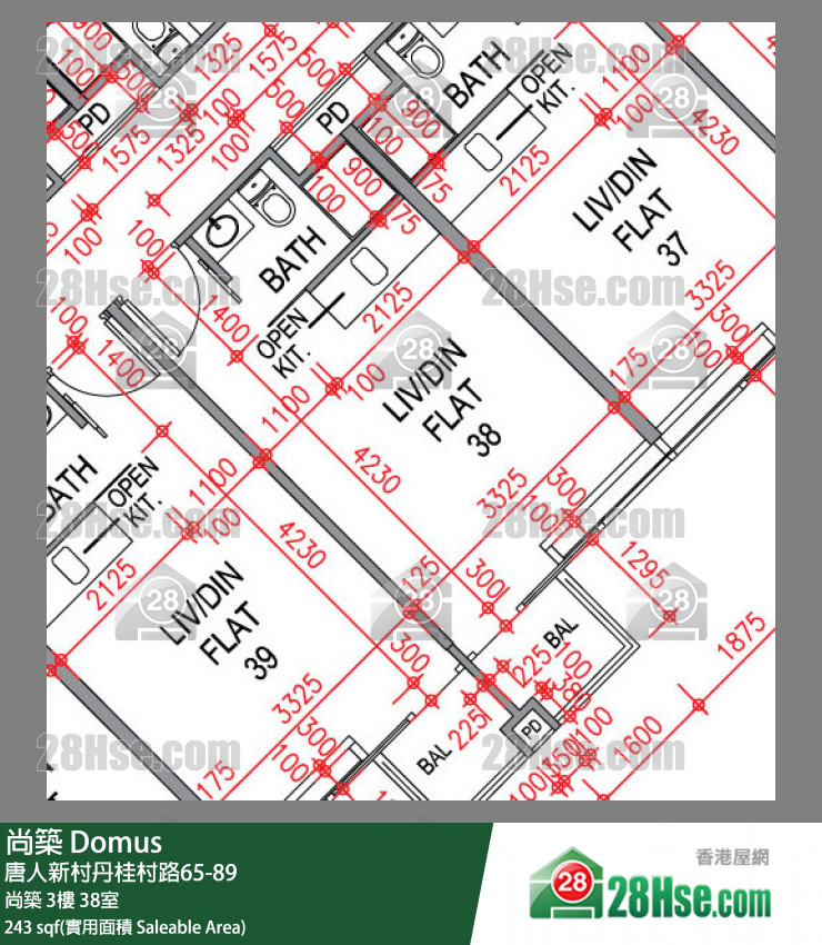 尚築 大廈尚築3樓 38室 平面圖