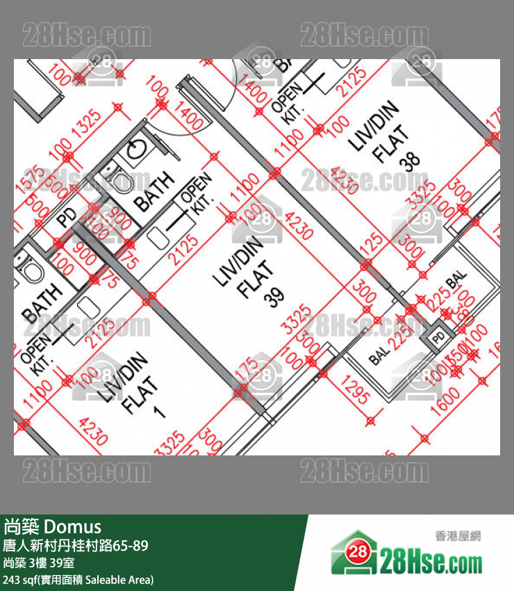 尚築 大廈尚築3樓 39室 平面圖