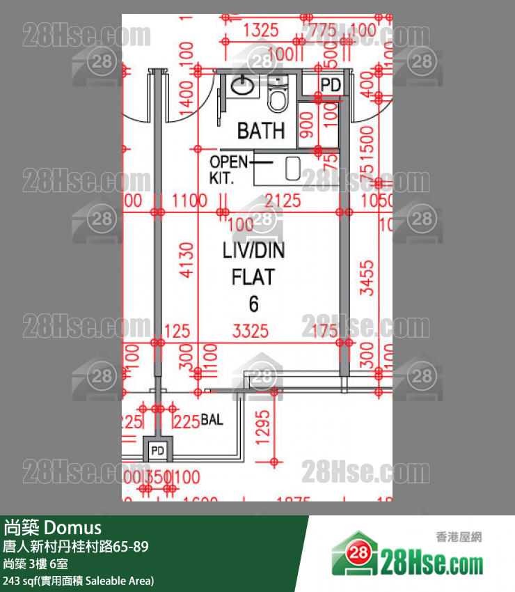 尚築 大廈 尚築 3樓 6室 平面圖