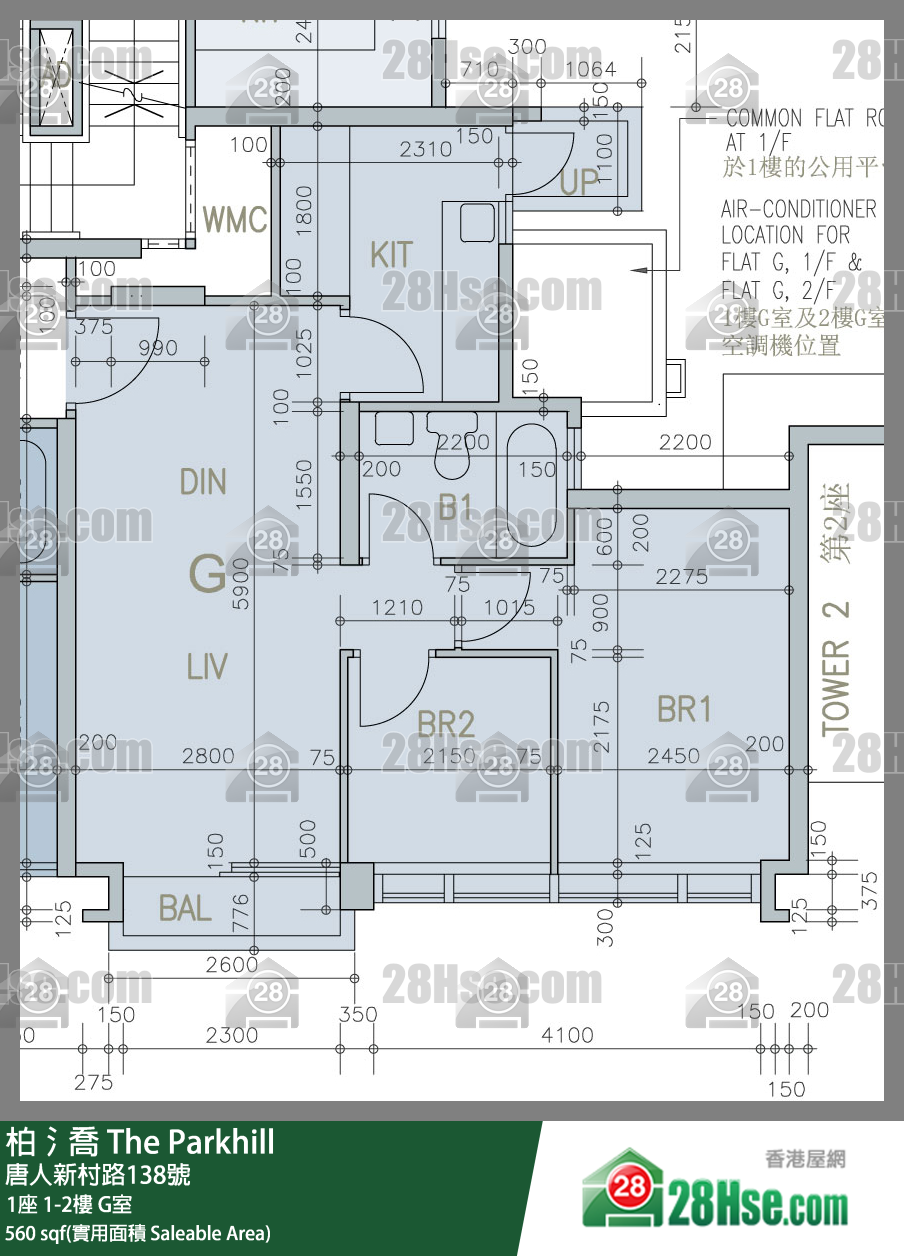 柏𣾷 1座1樓 G室 平面圖