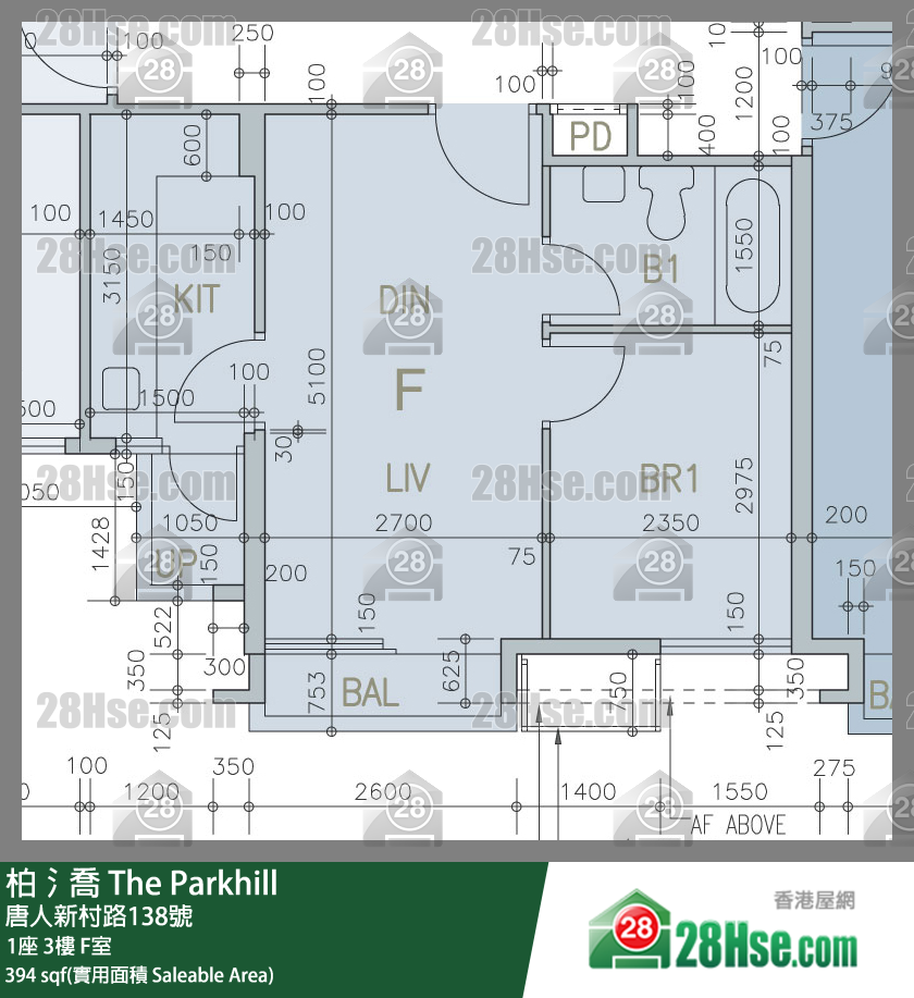 柏𣾷 1座3樓 F室 平面圖