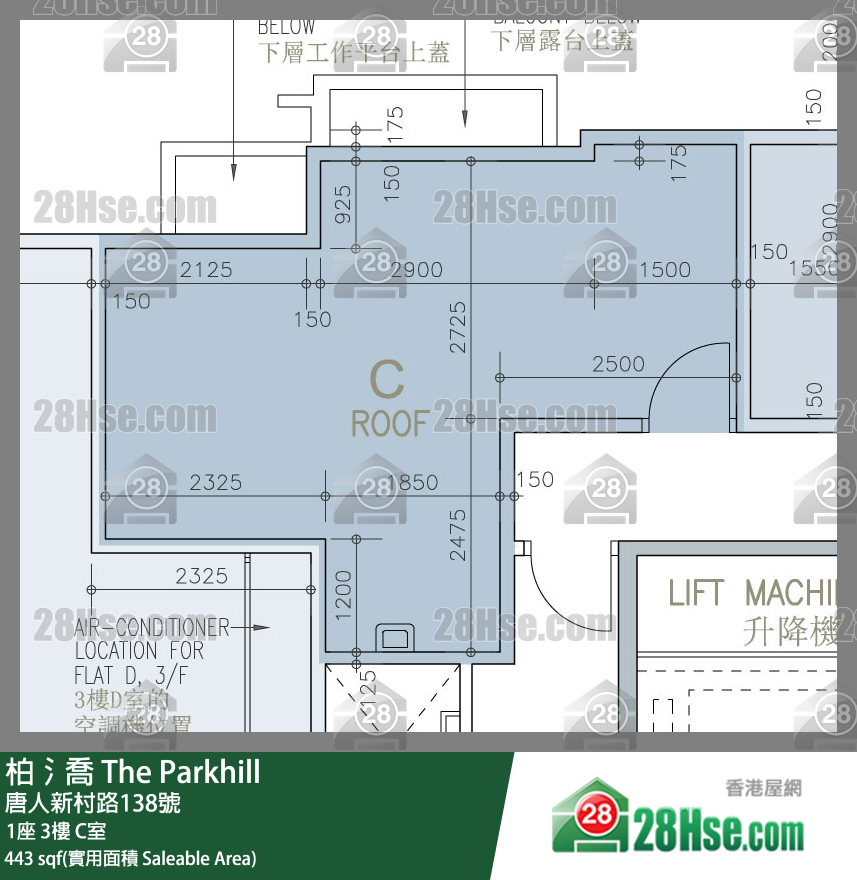 柏𣾷 1座3樓 C室 平面圖