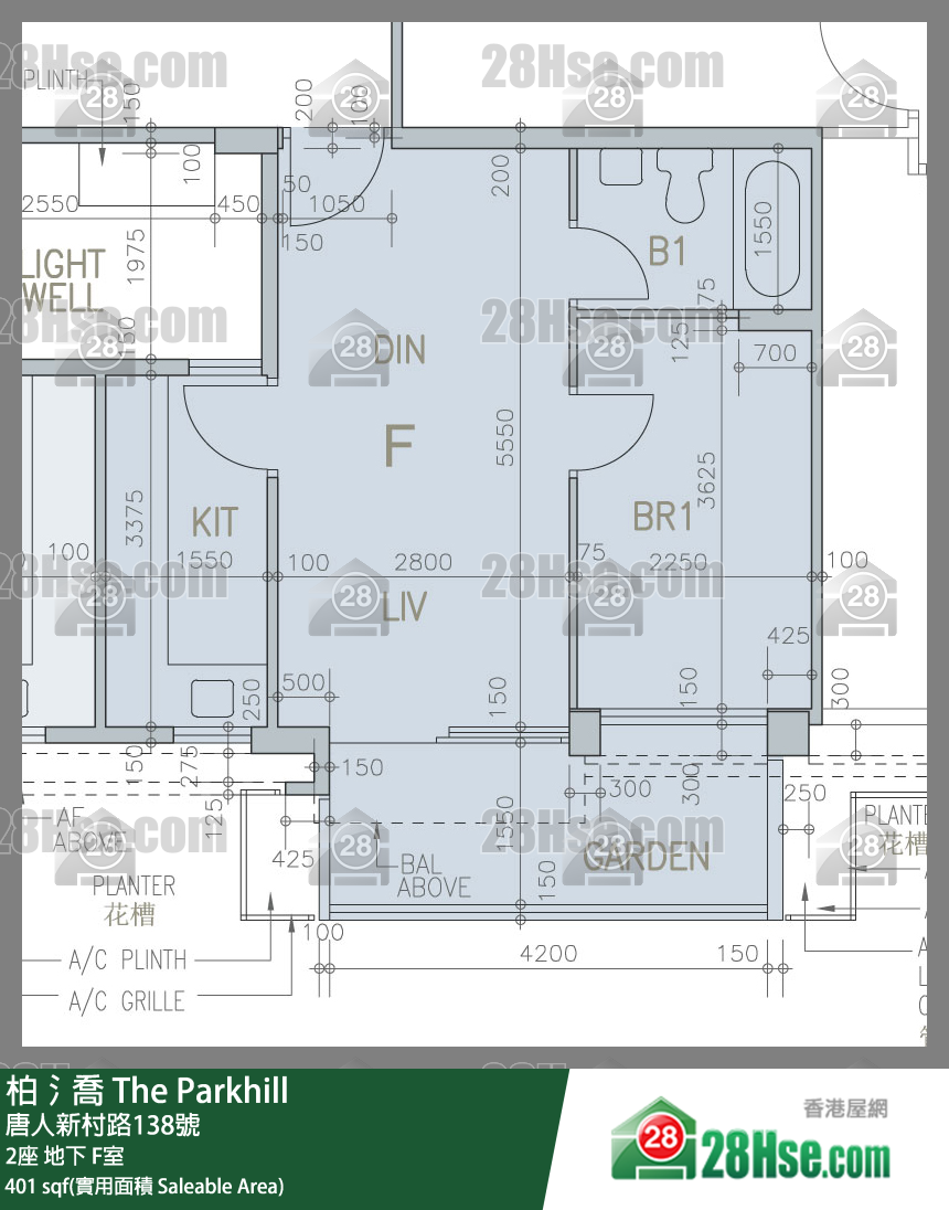 柏𣾷 2座 F室 平面圖