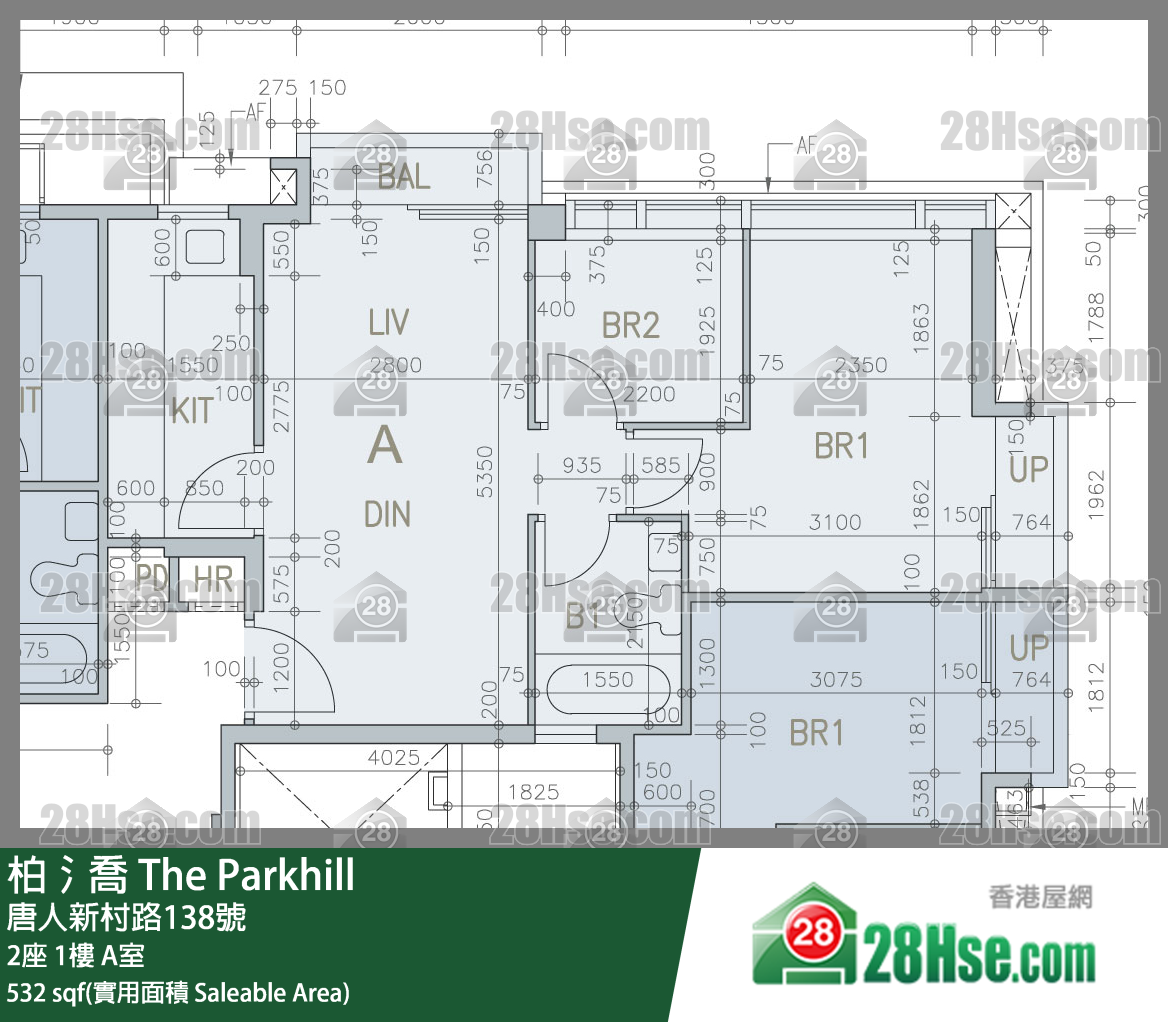 柏𣾷 2座 1樓 A室 平面圖