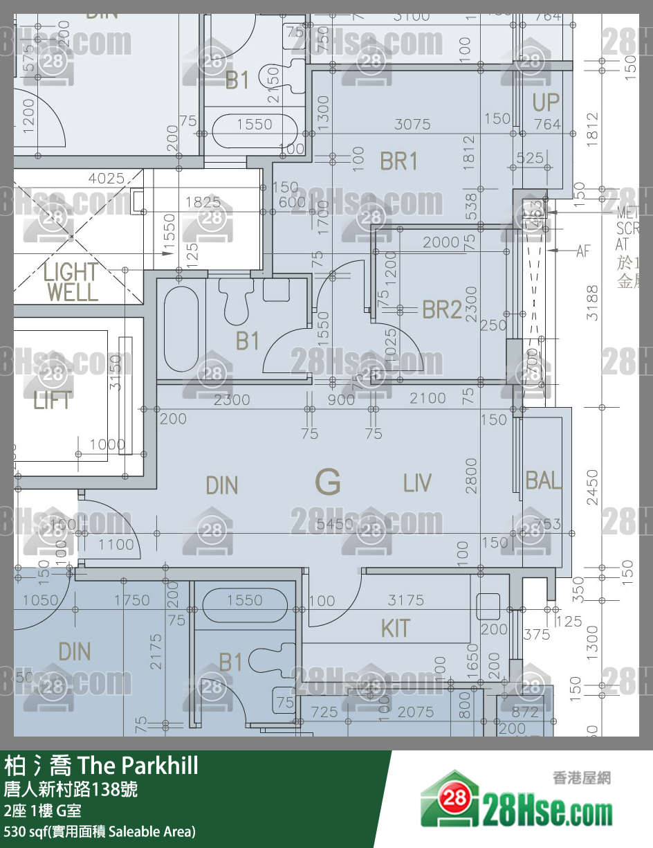 柏𣾷 2座1樓 G室 平面圖
