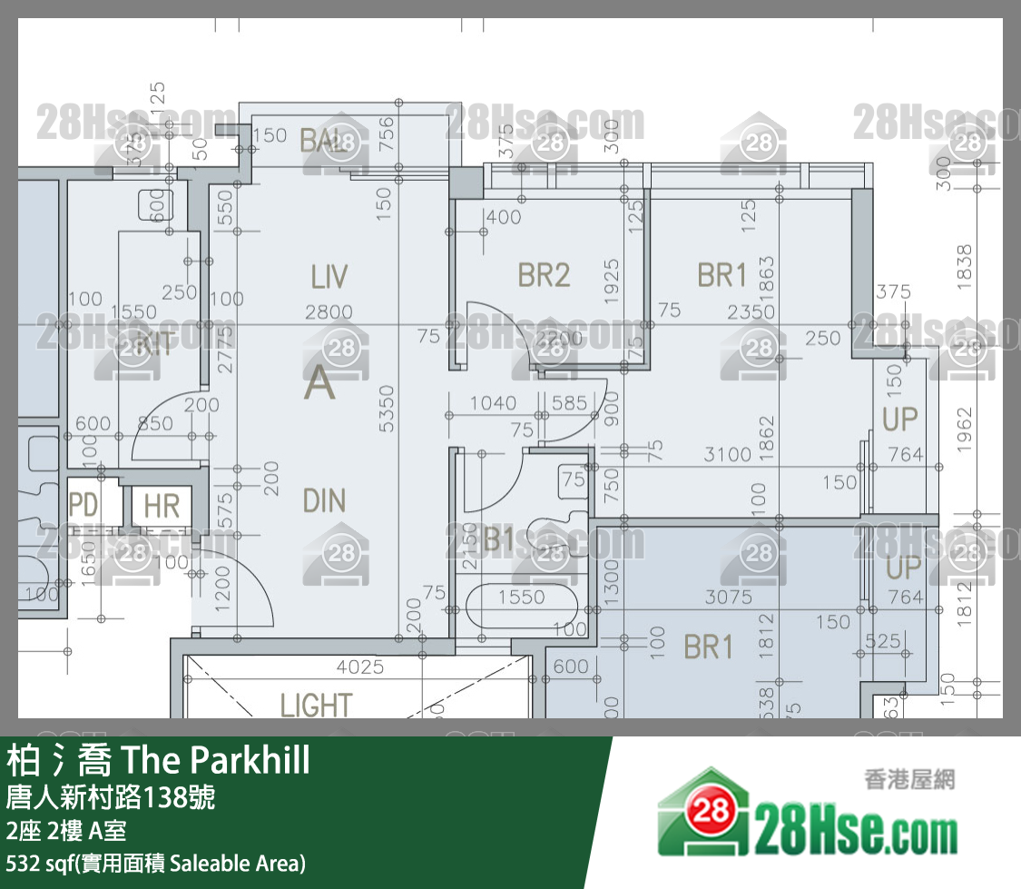 柏𣾷 2座 2樓 A室 平面圖
