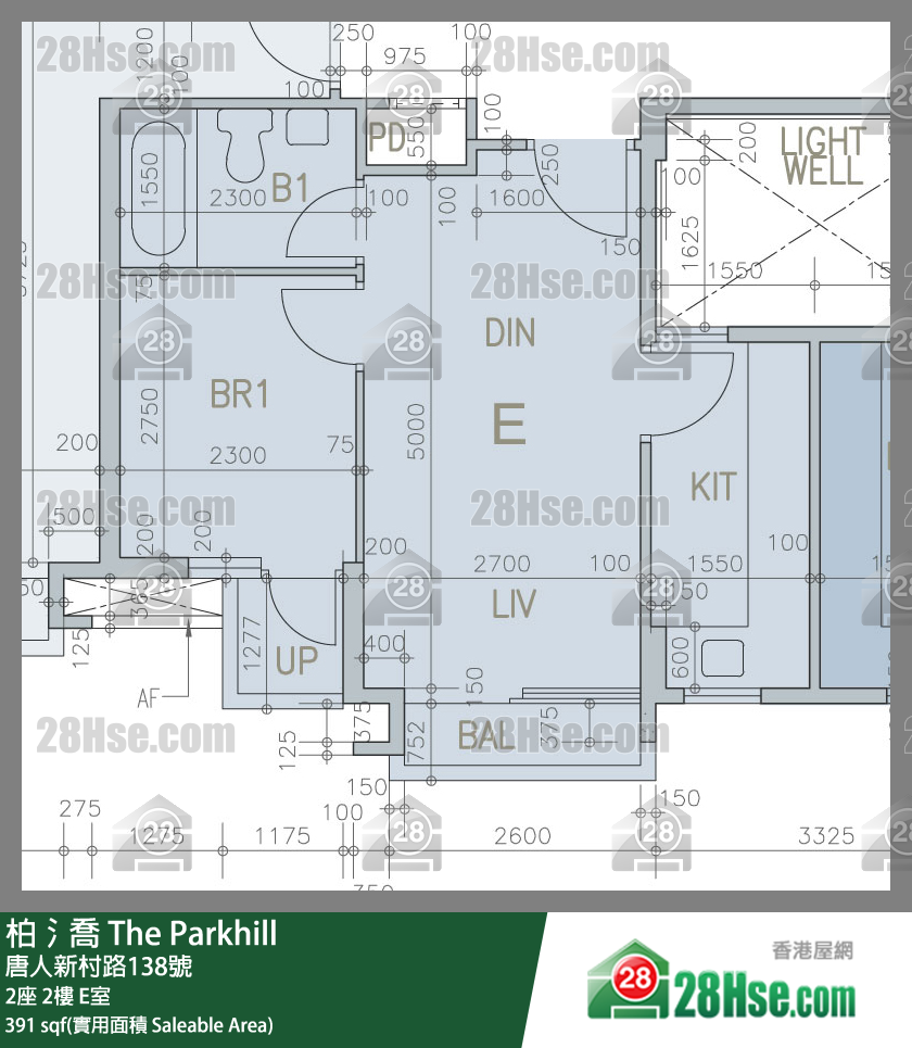 柏𣾷 2座2樓 E室 平面圖